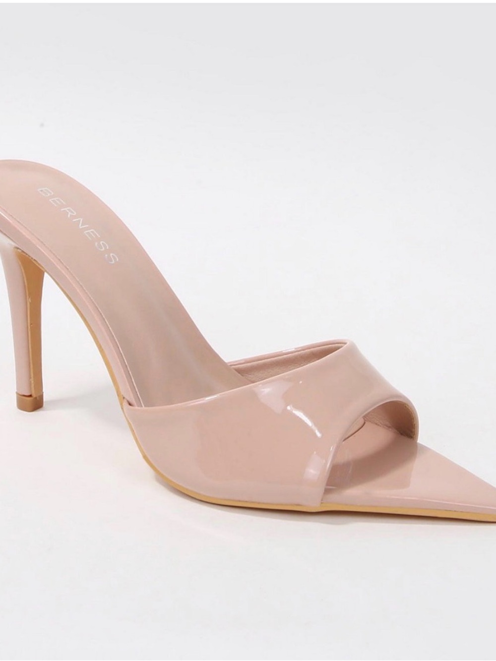 Berness Blush Patent Pointed Toe Mule